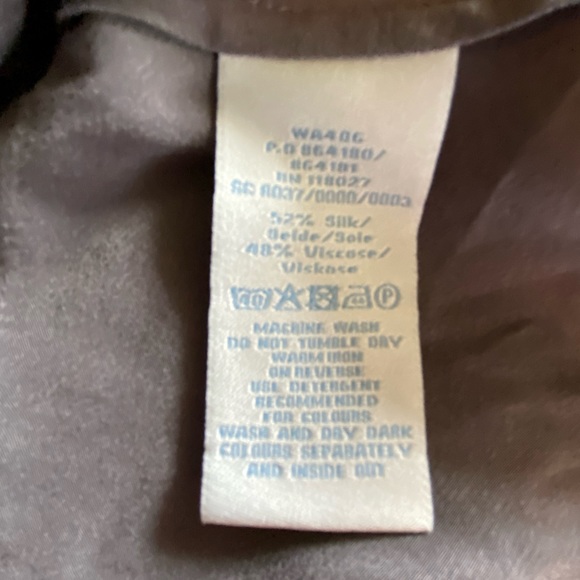 Boden Grey Peplum Silk-Blend Top - Picture 5 of 9